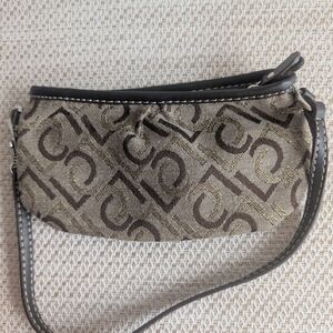 Liz Claiborne Black and Brown Patterned Clutch
